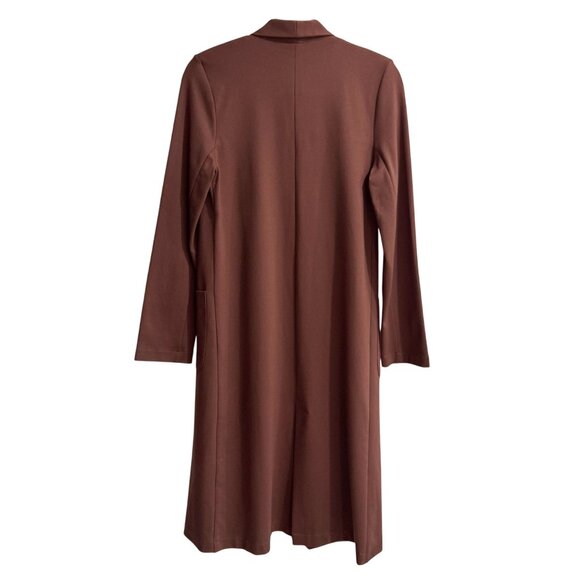 Ripley Rader Size XS Chocolate Brown Ponte Knit Smoking Jacket Tailored Capsule - Picture 11 of 11